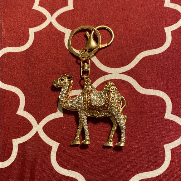 Accessories - Gold Camel Keychain /Bag charm 3” with Rhinestones